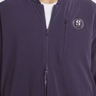 Sabrina Reversible Basketball Jacket Dark Raisin/Light Violet Ore/Washed Coral bunda fialová-koralová — produktová fotografia na bielom pozadí, bočný pohľad