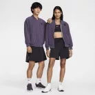 Sabrina Reversible Basketball Jacket Dark Raisin/Light Violet Ore/Washed Coral bunda fialová-koralová — produktová fotografia na bielom pozadí, bočný pohľad