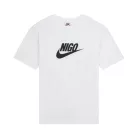 Nike x Nigo T-shirt White tričko biele — produktová fotografia na bielom pozadí, bočný pohľad
