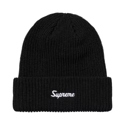   Supreme Loose Gauge Beanie 'Black' unisex čiapka čierna