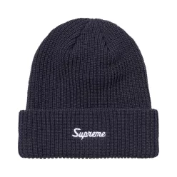   Supreme Loose Gauge Beanie 'Navy' unisex čiapka tmavomodrá