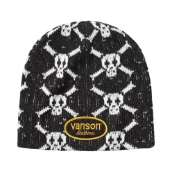   Supreme x Vanson Leathers Skull Beanie 'Black' unisex šiltovka čierna
