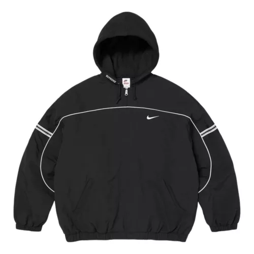 Supreme x Nike Nylon Hooded Jacket 'Black' unisex bunda čierna