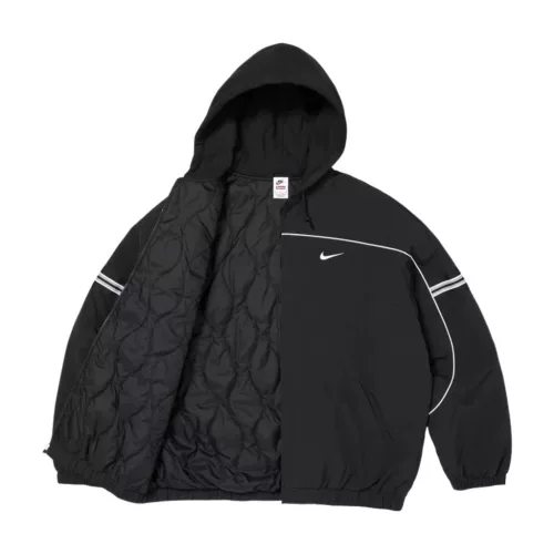 Supreme x Nike Nylon Hooded Jacket 'Black' unisex bunda čierna