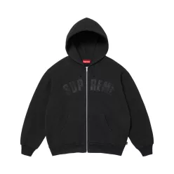   Supreme Arc Thermal Lined Zip Up Hooded Sweatshirt 'Black' unisex mikina čierna