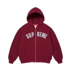   Supreme Arc Thermal Lined Zip Up Hooded Sweatshirt 'Cardinal' unisex mikina červená