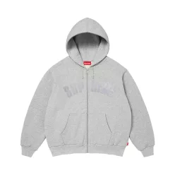   Supreme Arc Thermal Lined Zip Up Hooded Sweatshirt 'Heather Grey' unisex mikina šedá