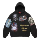 Supreme Stickers Hooded Sweatshirt Black unisex mikina čierna