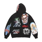Supreme Stickers Hooded Sweatshirt Black unisex mikina čierna