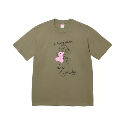 Supreme Paris Tee 'Light Olive' unisex tričko svetlo olivové