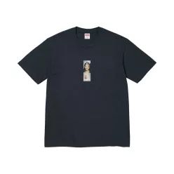   Supreme Prayer Card Box Logo Tee 'Navy' unisex tričko tmavomodré