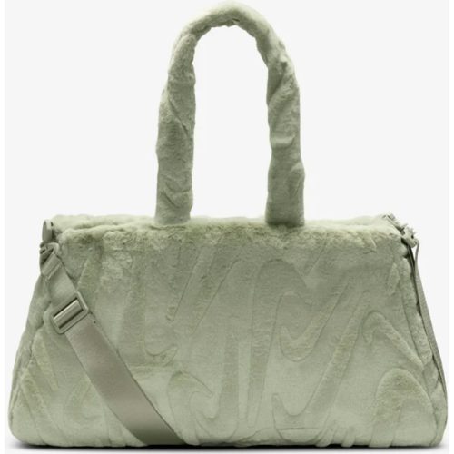 Nike Sportswear Faux Fur Tote Válltáska Zöld – Műszőrme Fogantyú Nike Logóval