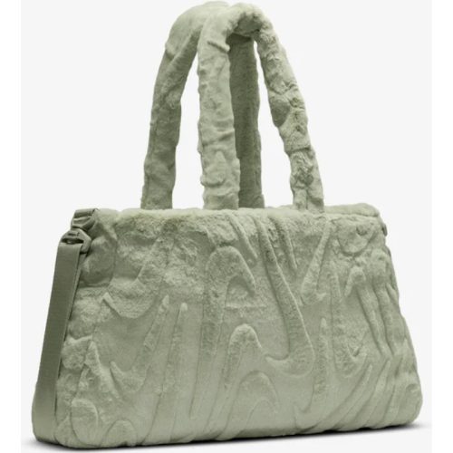 Nike Sportswear Faux Fur Tote Válltáska Zöld – Műszőrme Fogantyú Nike Logóval