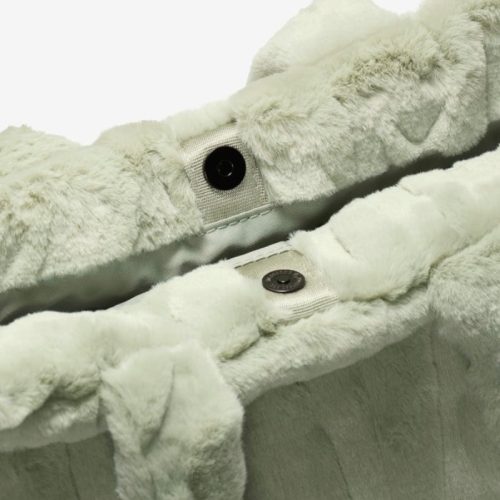 Nike Sportswear Faux Fur Tote Válltáska Zöld – Műszőrme Fogantyú Nike Logóval