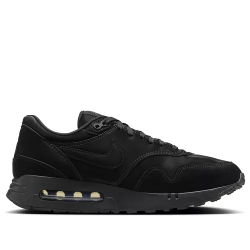 Nike Air Max 1 '86 OG Vanta Black nízke streetové tenisky čierne — produktová fotografia na bielom pozadí, bočný pohľad