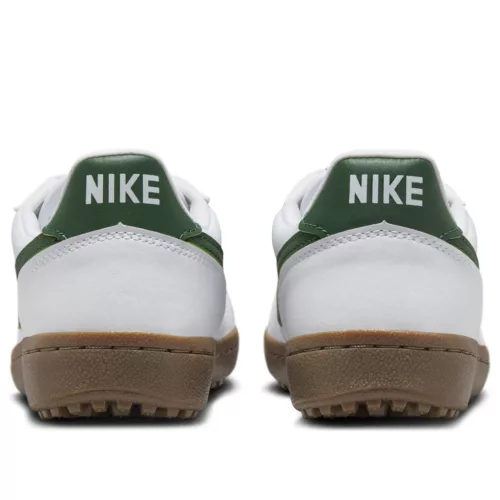 Nike Field General White Gum Dark Brown Gorge Green dámske nízke streetové tenisky biele-zelené — produktová fotografia na bielom pozadí, bočný pohľad