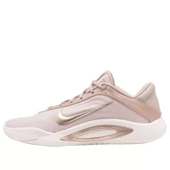 Nike A'ja Wilson A'One Stone Mauve dámske nízke basketbalové tenisky — produktová fotografia na bielom pozadí, bočný pohľad