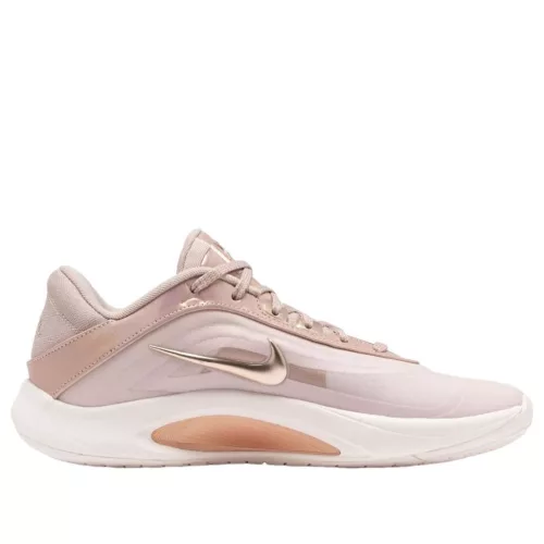 Nike A'ja Wilson A'One Stone Mauve dámske nízke basketbalové tenisky — produktová fotografia na bielom pozadí, bočný pohľad