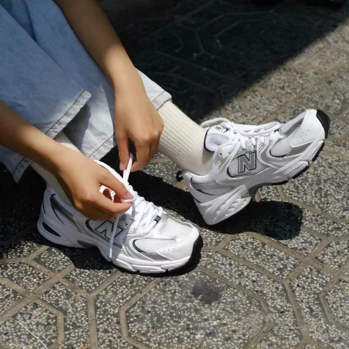 New Balance 530 White Natural Indigo (GS) detské nízke mestské tenisky biele