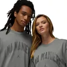Jordan X A Ma Maniere T-Shirt Grey tričko sivé — produktová fotografia na bielom pozadí, bočný pohľad