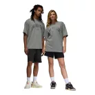 Jordan X A Ma Maniere T-Shirt Grey tričko sivé — produktová fotografia na bielom pozadí, bočný pohľad