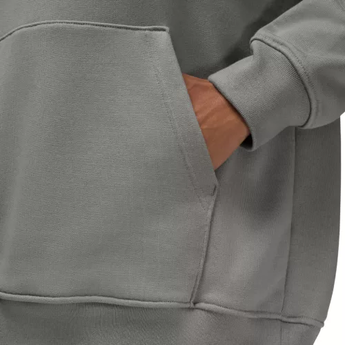 Jordan X A Ma Maniere Hoodie Flat Pewter mikina s kapucňou — produktová fotografia na bielom pozadí, bočný pohľad