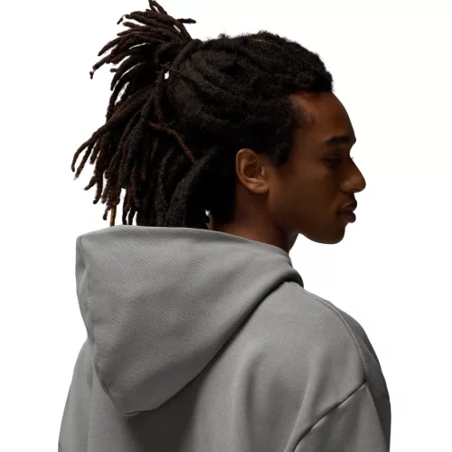 Jordan X A Ma Maniere Hoodie Flat Pewter mikina s kapucňou — produktová fotografia na bielom pozadí, bočný pohľad