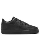 Nike Air Force 1 Low Black Carbon Fiber nízke streetové tenisky čierne — produktová fotografia na bielom pozadí, bočný pohľad