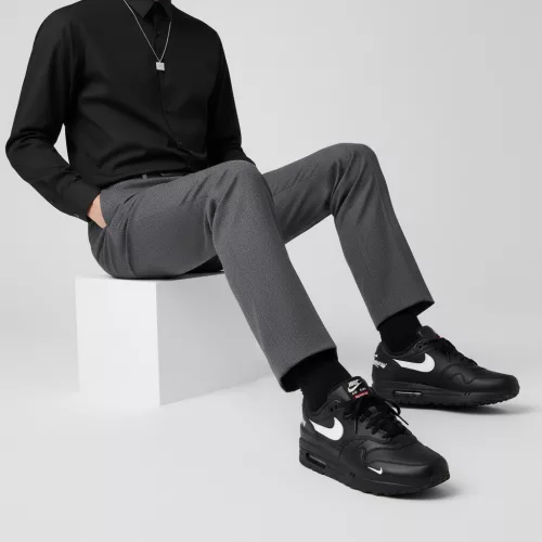 Supreme x Nike Air Max 1 '87 SP 'Black White' pánske nízke mestské tenisky čierne