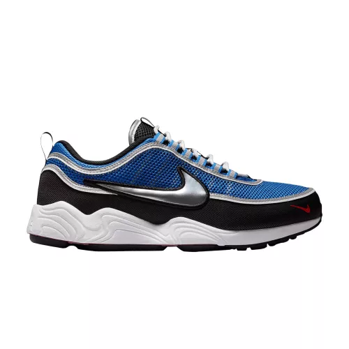 Nike Air Zoom Spiridon SP Signal Blue nízke streetové tenisky modré — produktová fotografia na bielom pozadí, bočný pohľad