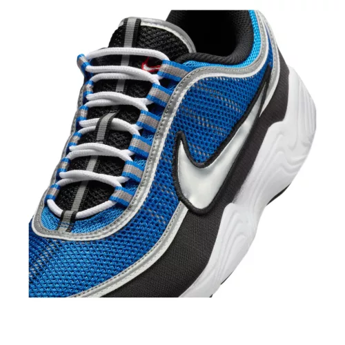 Nike Air Zoom Spiridon SP Signal Blue nízke streetové tenisky modré — produktová fotografia na bielom pozadí, bočný pohľad