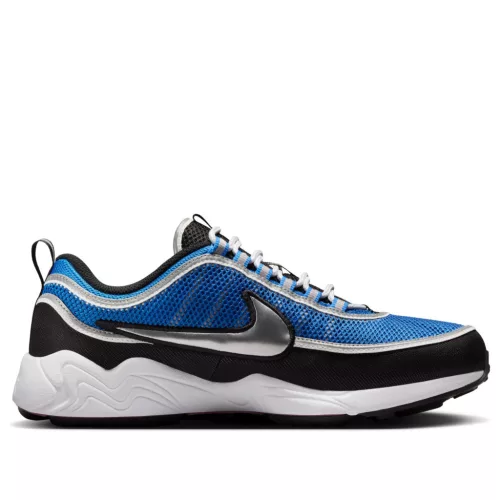 Nike Air Zoom Spiridon SP Signal Blue nízke streetové tenisky modré — produktová fotografia na bielom pozadí, bočný pohľad