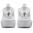 Nike Air Foamposite One Triple White nízke streetové tenisky biele — produktová fotografia na bielom pozadí, bočný pohľad