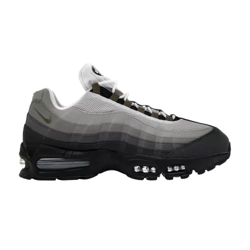 Nike Air Max 95 OG Big Bubble Black Medium Olive dámske nízke streetové tenisky olivové-čierne — produktová fotografia na bielom pozadí, bočný pohľad