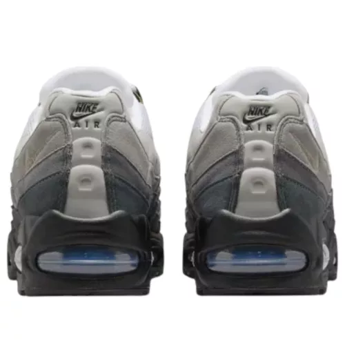 Nike Air Max 95 OG Big Bubble Black Medium Olive dámske nízke streetové tenisky olivové-čierne — produktová fotografia na bielom pozadí, bočný pohľad