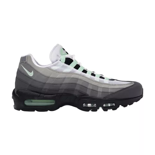Nike Air Max 95 OG Big Bubble Fresh Mint dámske nízke streetové tenisky mentolové — produktová fotografia na bielom pozadí, bočný pohľad