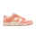 Nike Dunk Low Next Nature Apricot Agate dámske nízke streetové tenisky — produktová fotografia na bielom pozadí, bočný pohľad