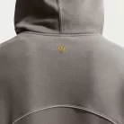 Nike x NOCTA Fleece CS Hoodie 2 Olive Grey mikina s kapucňou hnedá-olivová — produktová fotografia na bielom pozadí, bočný pohľad