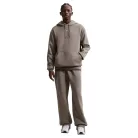 Nike x NOCTA Fleece CS Hoodie 2 Olive Grey mikina s kapucňou hnedá-olivová — produktová fotografia na bielom pozadí, bočný pohľad