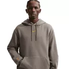 Nike x NOCTA Fleece CS Hoodie 2 Olive Grey mikina s kapucňou hnedá-olivová — produktová fotografia na bielom pozadí, bočný pohľad