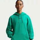 Nike x NOCTA Fleece CS Hoodie 2 Neptune Green mikina s kapucňou zelená — produktová fotografia na bielom pozadí, bočný pohľad