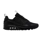 Nike Air Max 90 Drift Triple Black nízke streetové tenisky čierne — produktová fotografia na bielom pozadí, bočný pohľad