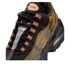 Nike Air Max 95 Safety Orange Camo nízke streetové tenisky čierne-béžové — produktová fotografia na bielom pozadí, bočný pohľad