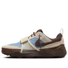 Nike Zoom Field Jaxx Travis Scott Leche Blue nízke streetové tenisky modré-hnedé — produktová fotografia na bielom pozadí, bočný pohľad