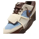 Nike Zoom Field Jaxx Travis Scott Leche Blue nízke streetové tenisky modré-hnedé — produktová fotografia na bielom pozadí, bočný pohľad