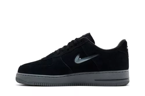 Nike Air Force 1 Low '07 Jewel Black Cool Grey pánske nízke mestské tenisky čierne sivé