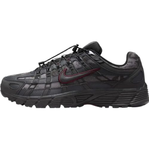 Nike P-6000 'Black Burgundy Crash' Alacsony Szárú Retro Futócipő Fekete-Bordó – Chunky Talp 99-es Sziluett