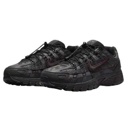 Nike P-6000 'Black Burgundy Crash' Alacsony Szárú Retro Futócipő Fekete-Bordó – Chunky Talp 99-es Sziluett