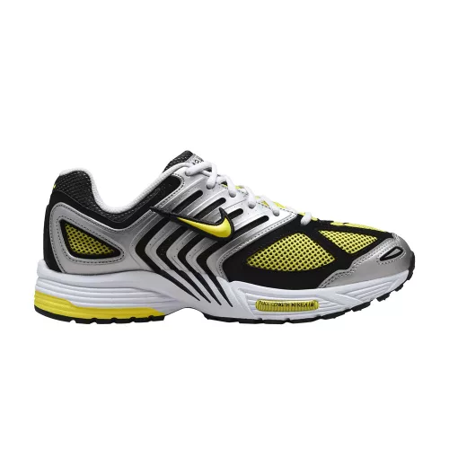 Nike Air Peg 2K5 Opti Yellow Metallic Silver dámske nízke streetové tenisky žlté-strieborné — produktová fotografia na bielom pozadí, bočný pohľad