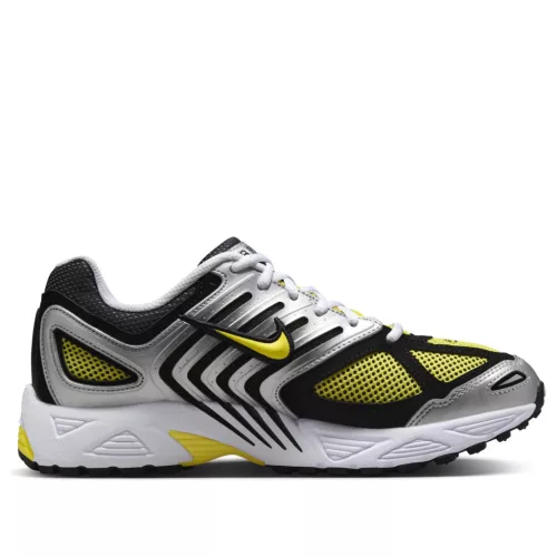 Nike Air Peg 2K5 Opti Yellow Metallic Silver dámske nízke streetové tenisky žlté-strieborné — produktová fotografia na bielom pozadí, bočný pohľad